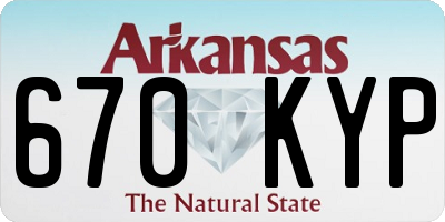AR license plate 670KYP