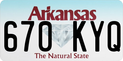 AR license plate 670KYQ