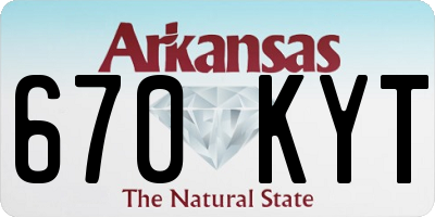 AR license plate 670KYT