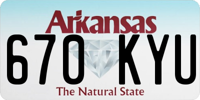 AR license plate 670KYU