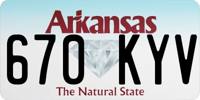 AR license plate 670KYV