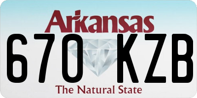 AR license plate 670KZB