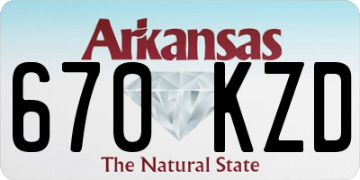 AR license plate 670KZD