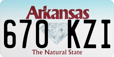 AR license plate 670KZI