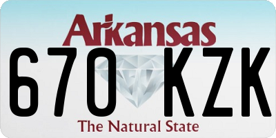 AR license plate 670KZK