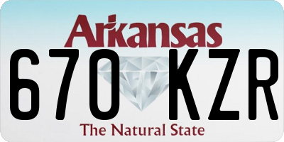 AR license plate 670KZR
