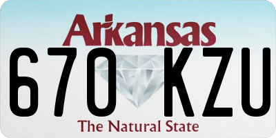 AR license plate 670KZU