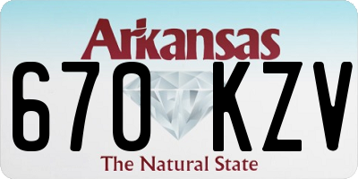 AR license plate 670KZV