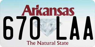 AR license plate 670LAA