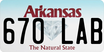 AR license plate 670LAB