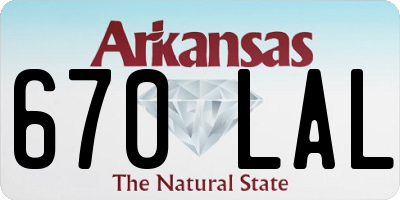AR license plate 670LAL