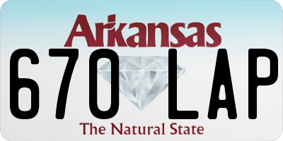 AR license plate 670LAP