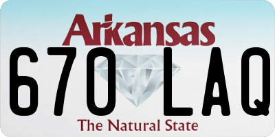 AR license plate 670LAQ