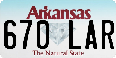 AR license plate 670LAR