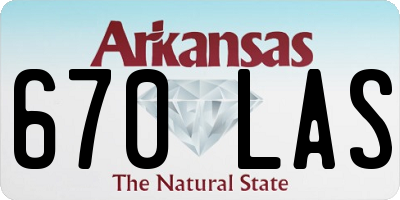 AR license plate 670LAS