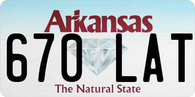 AR license plate 670LAT