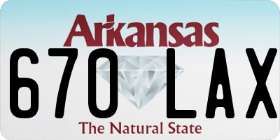 AR license plate 670LAX