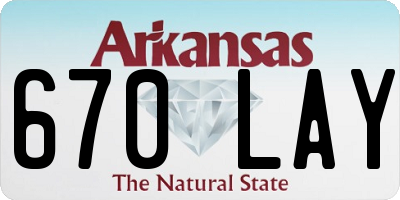 AR license plate 670LAY
