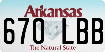 AR license plate 670LBB