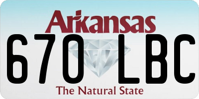 AR license plate 670LBC