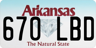 AR license plate 670LBD