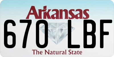 AR license plate 670LBF