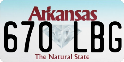 AR license plate 670LBG