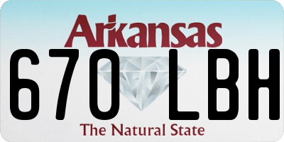 AR license plate 670LBH