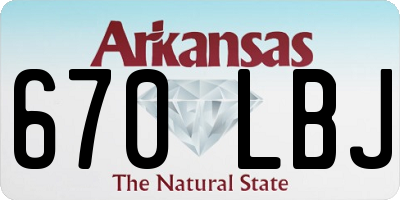 AR license plate 670LBJ