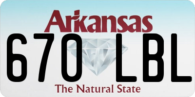 AR license plate 670LBL