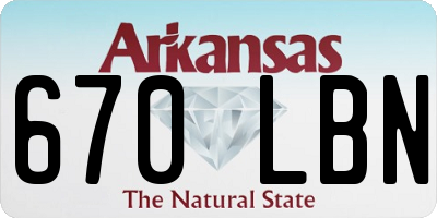 AR license plate 670LBN