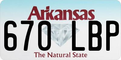 AR license plate 670LBP