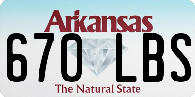 AR license plate 670LBS