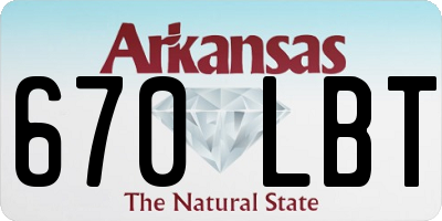 AR license plate 670LBT