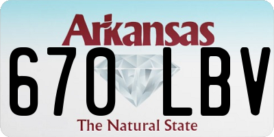 AR license plate 670LBV