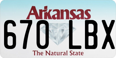 AR license plate 670LBX
