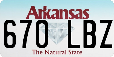 AR license plate 670LBZ