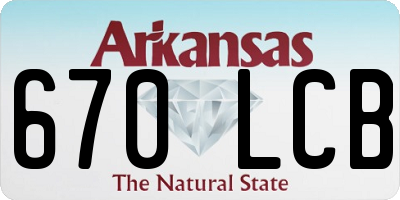 AR license plate 670LCB