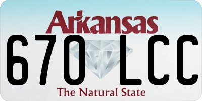 AR license plate 670LCC
