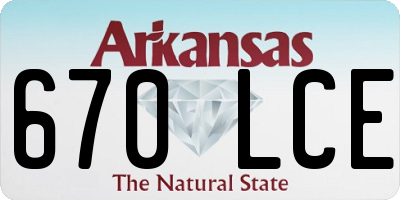 AR license plate 670LCE