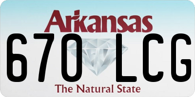 AR license plate 670LCG