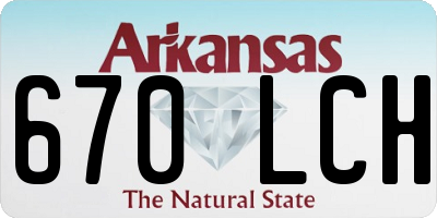 AR license plate 670LCH