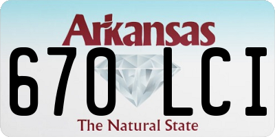 AR license plate 670LCI