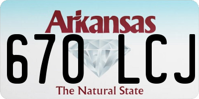 AR license plate 670LCJ