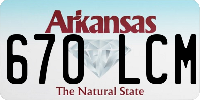 AR license plate 670LCM