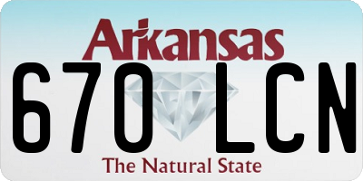 AR license plate 670LCN