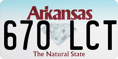 AR license plate 670LCT