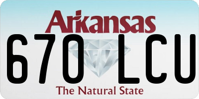 AR license plate 670LCU