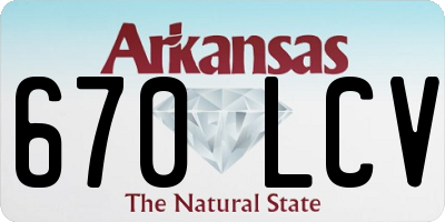 AR license plate 670LCV