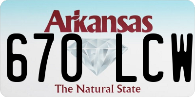 AR license plate 670LCW